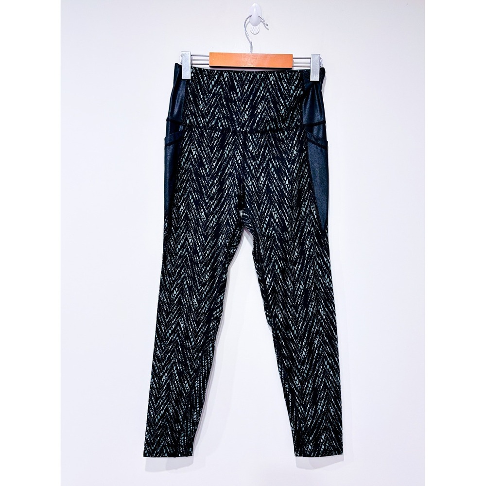 ARDENE Black patterned leggings | Stretch Athleisure Active | Medium